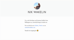 Desktop Screenshot of nikwakelin.com